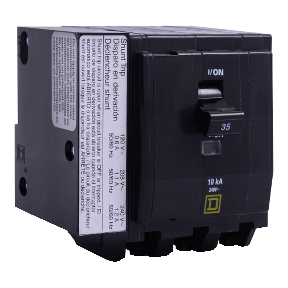 Schneider Electric Thermal Magnetic Circuit Breaker; 3-Pole; 60A; 240VAC; Lever; Box Lug Terminal; UL 489